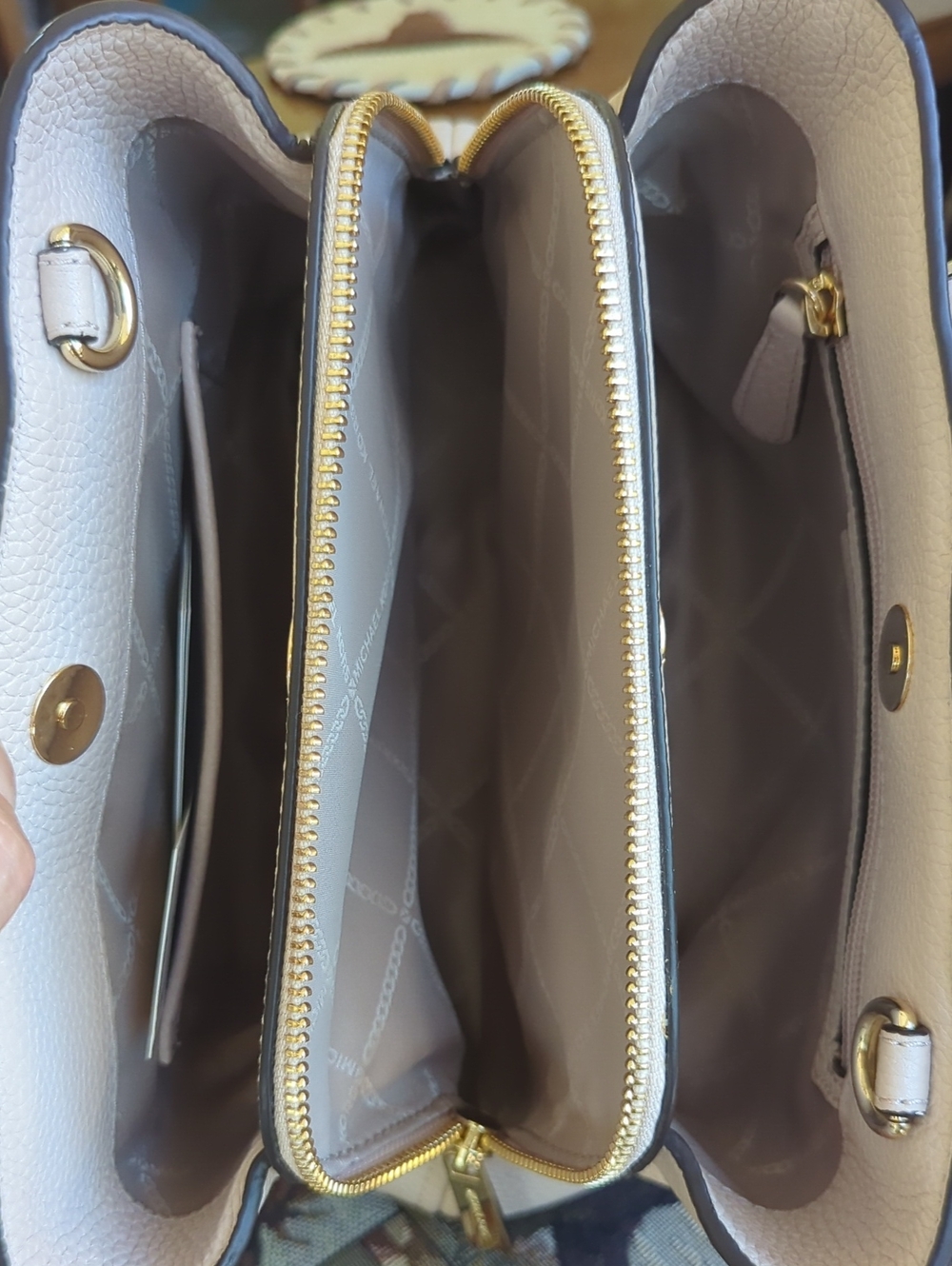 Michael Michael Kors Camille Small Leather Satchel - Soft Pink - Picture 13 of 14